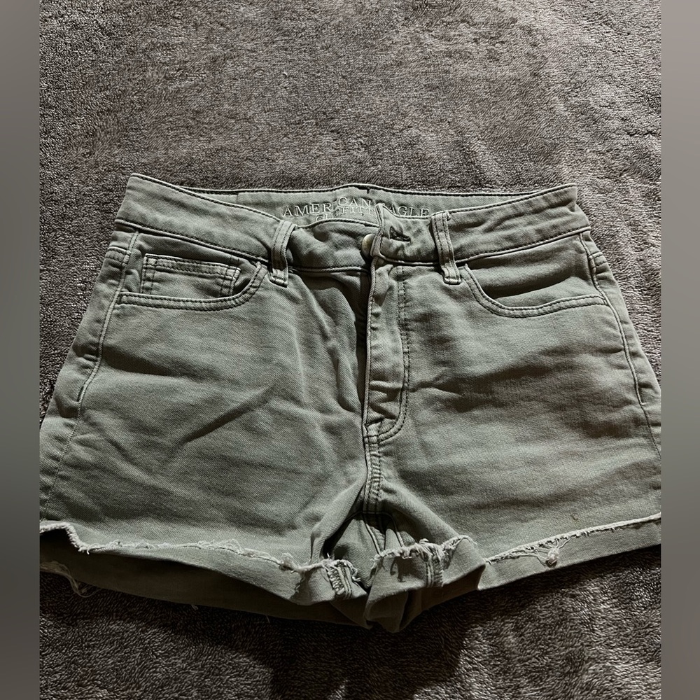 Green American eagle shorts